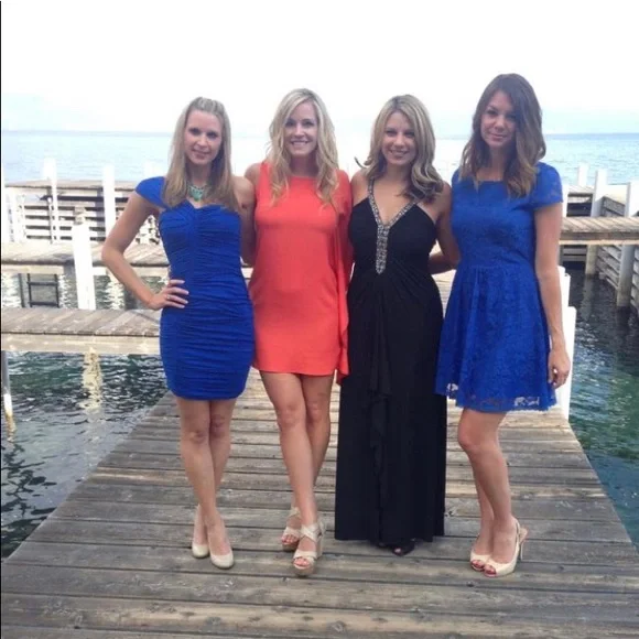 One Sleeve Dress, Coral, Soprano size M - Picture 4 of 6